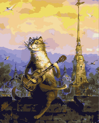 Diy Animals Oil Painting Paint by Numbers Kit on Canvas with Acrylic Paints without Wooden Framed - A Cat Playing Guitar
Diy Animals Oil Painting Paint by Numbers Kit on Canvas with Acrylic Paints without Wooden Framed - A Cat Playing Guitar