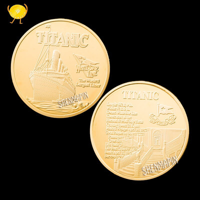 Titanic gold plated silver coins collectibles marks the 100th anniversary of the sinking of the British Titanic
Titanic gold plated silver coins collectibles marks the 100th anniversary of the sinking of the British Titanic