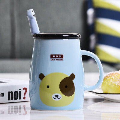 Haofeng Creative Ceramic Cup Breakfast Cup Couple Cup Mug Coffee Cup Milk Cup with Cover Spoon Tea Cup Office Cup Water Cup Tea Set Meng Dog Mug Cover with Spoon
Haofeng Creative Ceramic Cup Breakfast Cup Couple Cup Mug Coffee Cup Milk Cup with Cover Spoon Tea Cup Office Cup Water Cup Tea Set Meng Dog Mug Cover with Spoon