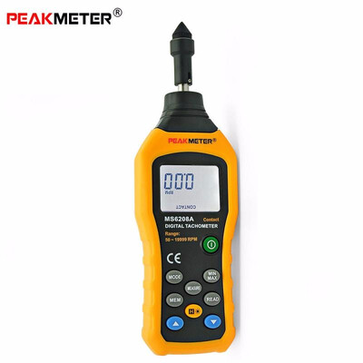 PEAKMETER MS6208A Contact Type Digital Tachometer Meter High Performance 50 - 19999RPM
PEAKMETER MS6208A Contact Type Digital Tachometer Meter High Performance 50 - 19999RPM