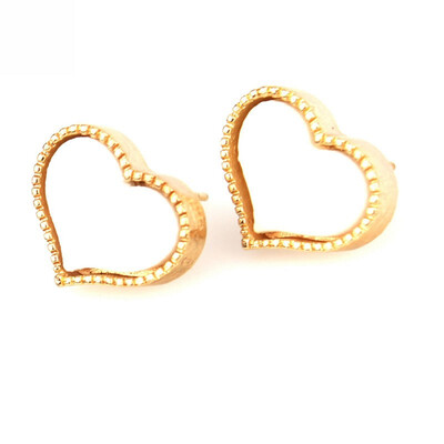 New 1 Pair Sweet Fashion Enamel Love Heart Shape Stud Earring Free Shipping