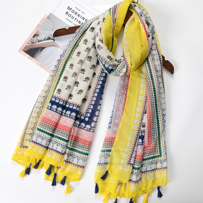 Guttavalli Women National Style Tassels Long Shawl Female Geometric Wraps Summer Chevron Sunscreen Stripes Skinny Leaves Scarves
Guttavalli Women National Style Tassels Long Shawl Female Geometric Wraps Summer Chevron Sunscreen Stripes Skinny Leaves Scarves