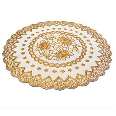 UpperX Gold Stamping PVC Waterproof Placemats Coaster European style heat resistant table mats 4 PCS round
UpperX Gold Stamping PVC Waterproof Placemats Coaster European style heat resistant table mats 4 PCS round