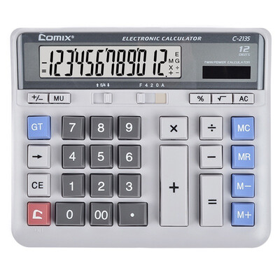 COMIX 12 large computer keys office calculator solar power dual power supply new&old packaging random delivery C-2135
COMIX 12 large computer keys office calculator solar power dual power supply new&old packaging random delivery C-2135