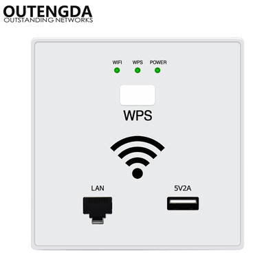 300Mbps in Wall AP WiFi Access Point Wireless Socket for Hotel Wi-Fi Project Support AC Management & RJ45 USB WPS Encryption
300Mbps in Wall AP WiFi Access Point Wireless Socket for Hotel Wi-Fi Project Support AC Management & RJ45 USB WPS Encryption
