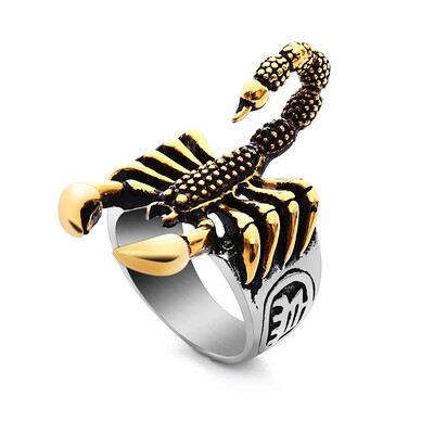 OFF- Punk Vintage Scorpion Pattern Mens Ring Antique Silver Gold Color Round Stainless Steel Titanium Rings for Male Jewelry
OFF- Punk Vintage Scorpion Pattern Mens Ring Antique Silver Gold Color Round Stainless Steel Titanium Rings for Male Jewelry