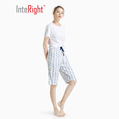INTERIGHT home pants female ladies printing breathable light pants blue bottom bird flower L
INTERIGHT home pants female ladies printing breathable light pants blue bottom bird flower L