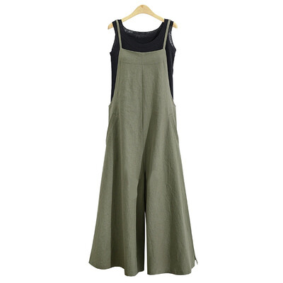 Womens linen cotton hanging bandwidth loose jumpsuit fashion jumpsuit Hanging belt pocket casual loose pants L-5XL
Womens linen cotton hanging bandwidth loose jumpsuit fashion jumpsuit Hanging belt pocket casual loose pants L-5XL