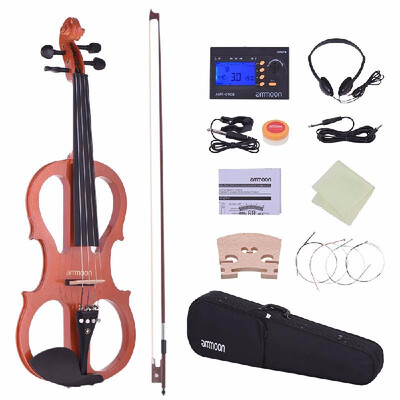 Romacci Ammoon Full Size 44 Solid Wood Electric Silent Violin Fiddle Style-1 Ebony Fingerboard Pegs Chin Rest Tailpiece with Bow
Romacci Ammoon Full Size 44 Solid Wood Electric Silent Violin Fiddle Style-1 Ebony Fingerboard Pegs Chin Rest Tailpiece with Bow