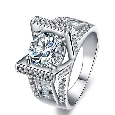 Luxury Sliver Color CZ Crystal Finger Rings Fashion Wedding & Engagement Ring Love Jewelry For Women R587
Luxury Sliver Color CZ Crystal Finger Rings Fashion Wedding & Engagement Ring Love Jewelry For Women R587