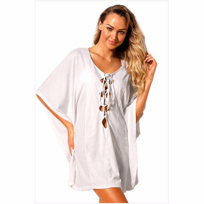 Weis New Solid Color Round Neck Cross Strap Bat Half Sleeve Hollow Cloak Blouse Beach Sunscreen Skirt 420037 
Weis New Solid Color Round Neck Cross Strap Bat Half Sleeve Hollow Cloak Blouse Beach Sunscreen Skirt 420037