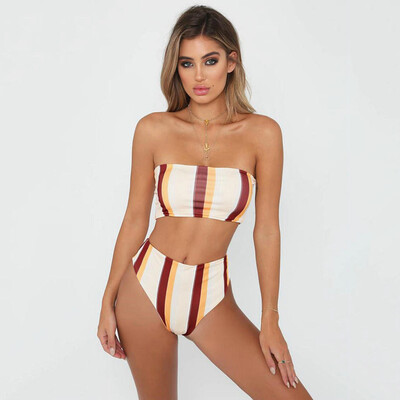New Push Up Bikini Woman Swimsuit Solid Sports Swimwear High Waist Vintage Striped Bikini Set 2
New Push Up Bikini Woman Swimsuit Solid Sports Swimwear High Waist Vintage Striped Bikini Set 2