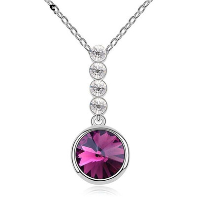 Fashion Jewelry Circle Crystal Necklaces for Women Made with Crystal from Austria Elements White Gold Plated 10356
Fashion Jewelry Circle Crystal Necklaces for Women Made with Crystal from Austria Elements White Gold Plated 10356