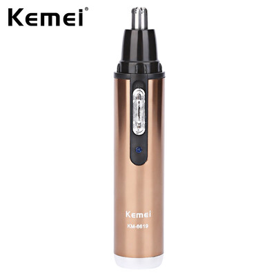 Kemei KM - 6619 Rechargeable Electric Washable Nose Hair Trimmer Cleaner