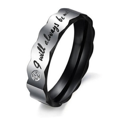 Hpolw Men & Women Stainless Steel innovative Rock crystal ring bears an inscription Love "I Will Always Be with You" Lover wed
Hpolw Men & Women Stainless Steel innovative Rock crystal ring bears an inscription Love "I Will Always Be with You" Lover wed