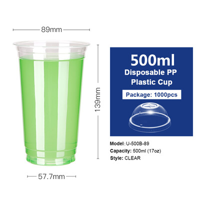 OTOR 17oz22oz Disposable Plastic Cups with Lids PP Clear Cup for Hot & Cold Drinks Iced Coffee Bubble Boba Smoothie 1000pcs
OTOR 17oz22oz Disposable Plastic Cups with Lids PP Clear Cup for Hot & Cold Drinks Iced Coffee Bubble Boba Smoothie 1000pcs