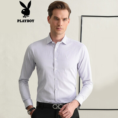 Playboy PLAYBOY shirt mens business free hot mens casual long-sleeved shirt mens youth slim shirt DH06180107 blue stripes 56XXXL190
Playboy PLAYBOY shirt mens business free hot mens casual long-sleeved shirt mens youth slim shirt DH06180107 blue stripes 56XXXL190