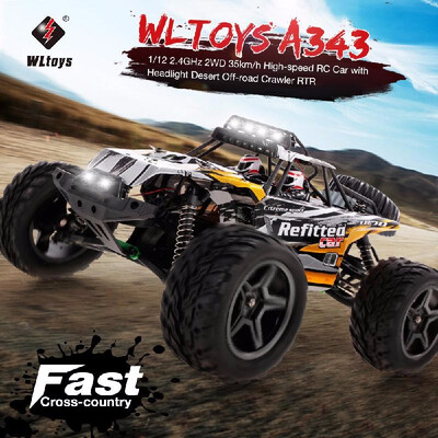 Wltoys A343 112 24GHz 2WD 35kmh High-speed RC Car with Headlight Desert Off-road Crawler RTR
Wltoys A343 112 24GHz 2WD 35kmh High-speed RC Car with Headlight Desert Off-road Crawler RTR