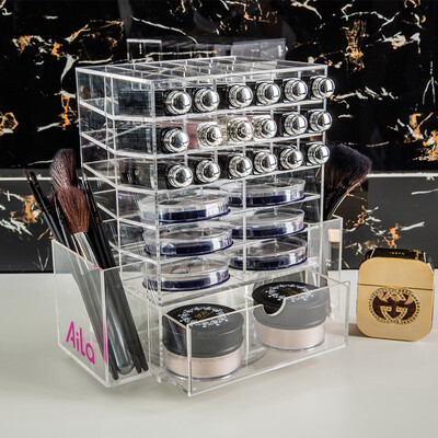 Aila High Capacity Acrylic 360 Degree Rotatable Lipstick Organizer Cosmetic Makeup Organizer Jewelry Display Stand Rack
Aila High Capacity Acrylic 360 Degree Rotatable Lipstick Organizer Cosmetic Makeup Organizer Jewelry Display Stand Rack