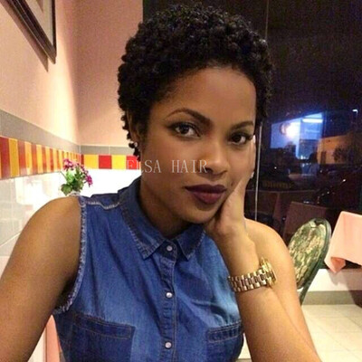 Afro kinky curly Human hair wig 130 density brazilian hair short human hair curly wigs for black women
Afro kinky curly Human hair wig 130 density brazilian hair short human hair curly wigs for black women