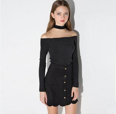 2016 spring new sexy strapless collar bottoming shirt Halter Slim long-sleeved T-shirt women
2016 spring new sexy strapless collar bottoming shirt Halter Slim long-sleeved T-shirt women