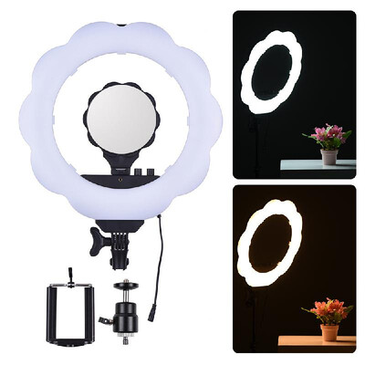 SL107 Ring LED Video Light Fill Light with Makeup Mirror 384pcs SMD LEDs 2700 Lumens 3000K6000K Color Temperature Ra95 for Live
SL107 Ring LED Video Light Fill Light with Makeup Mirror 384pcs SMD LEDs 2700 Lumens 3000K6000K Color Temperature Ra95 for Live