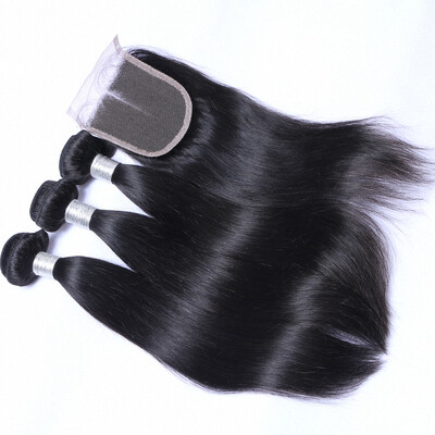 Brazilian Virgin Hair Straight 3 Bundles With Closure Free Middle Three Part Human Hair Bundles with Closure 4 Pcs lot
Brazilian Virgin Hair Straight 3 Bundles With Closure Free Middle Three Part Human Hair Bundles with Closure 4 Pcs lot