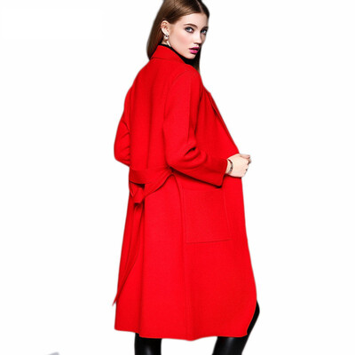 2018 Winter High Quality Turn-down Collar Lacing Waist Slim Elegant Female Woolen Coat Wool Coat Women 
2018 Winter High Quality Turn-down Collar Lacing Waist Slim Elegant Female Woolen Coat Wool Coat Women