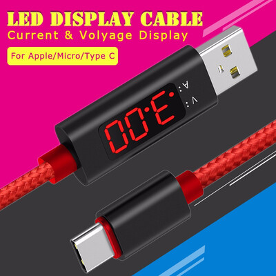 Mzxtby LED smart current voltage display safety fast charging micro USB type c charger cable for iphoneoneplussamsungHUAWEI
Mzxtby LED smart current voltage display safety fast charging micro USB type c charger cable for iphoneoneplussamsungHUAWEI