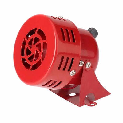 12V 3" Automotive Air Raid Siren Horn Car Motor Driven Alarm Red R7K9