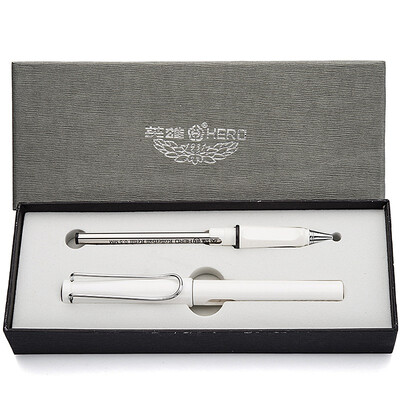 Герои (HERO) 359 Набор прямоугольной серии ручек с двумя наконечниками F tip + Baozhu pen students white 
Герои (HERO) 359 Набор прямоугольной серии ручек с двумя наконечниками F tip + Baozhu pen students white