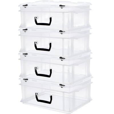 JEKO&JEKO Tynes plastic transparent storage box 18L 4 Pack storage box clothes toy storage box portable storage box SWB-5465
JEKO&JEKO Tynes plastic transparent storage box 18L 4 Pack storage box clothes toy storage box portable storage box SWB-5465