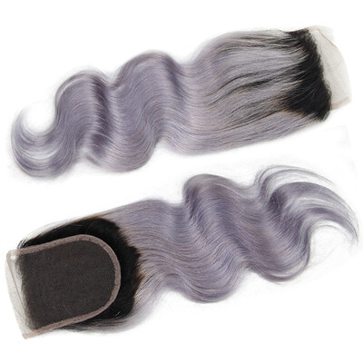 Nami Hair 1bGrey Ombre 4X4 Lace Closure Brazilian Human Hair Body Wave Two Tone Color 10"-16" T1B Silver Grey Ombre Hair
Nami Hair 1bGrey Ombre 4X4 Lace Closure Brazilian Human Hair Body Wave Two Tone Color 10"-16" T1B Silver Grey Ombre Hair
