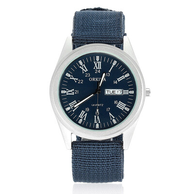 ORKINA P1012 Mens Military Style Double Calendar Watches w Luminous PointerRoman Dial - Blue
ORKINA P1012 Mens Military Style Double Calendar Watches w Luminous PointerRoman Dial - Blue
