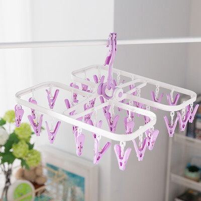 Youku 32 clip folding hanger multi-function drying pants rack drying rack drying rack socks rack purple
Youku 32 clip folding hanger multi-function drying pants rack drying rack drying rack socks rack purple