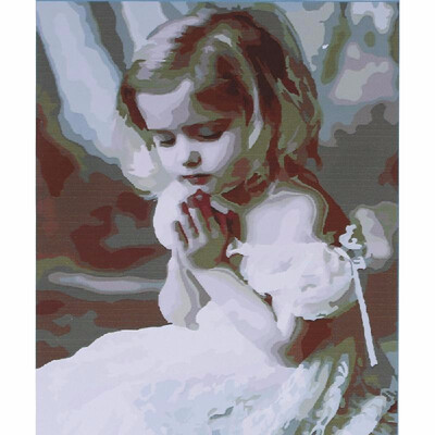 Frameless DIY Digital Oil Painting 16 20 Little Girl Hand Painted Cotton Canvas Paint By Number Kit Home Office Wall Art Paint 
Frameless DIY Digital Oil Painting 16 20 Little Girl Hand Painted Cotton Canvas Paint By Number Kit Home Office Wall Art Paint