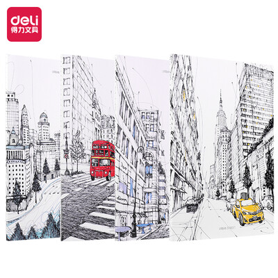 Deli deli 4 B560 page street impression series stitching soft copybook notebook FB560-4
Deli deli 4 B560 page street impression series stitching soft copybook notebook FB560-4