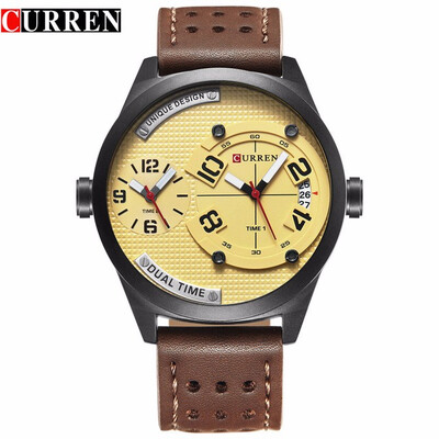 CURREN luxury brand 2017 New black leather Strap Fashion Casual Business 30 meter Waterproof Relogio Mascu Dual time zone 8252 
CURREN luxury brand 2017 New black leather Strap Fashion Casual Business 30 meter Waterproof Relogio Mascu Dual time zone 8252