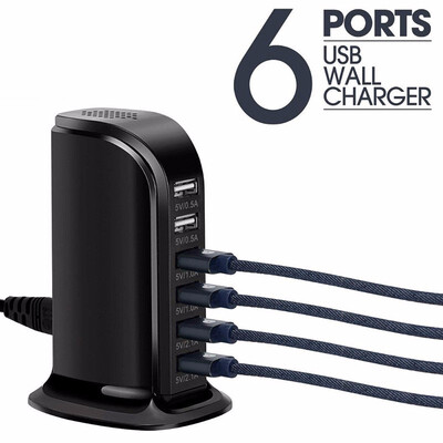 6 Ports USB Charger Universal Mobile Phone USB Travel Wall Charger for iPhone Samsung Xiaomi Huawei All Smartphone
6 Ports USB Charger Universal Mobile Phone USB Travel Wall Charger for iPhone Samsung Xiaomi Huawei All Smartphone