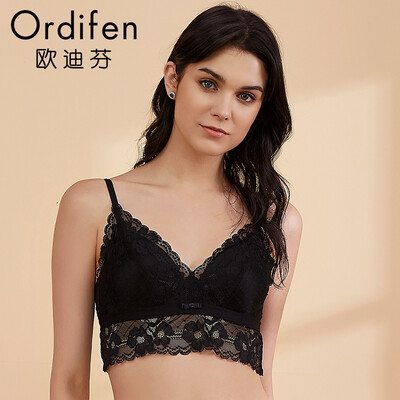 Ou Difen no steel ring thin section bra 2018 autumn&winter new underwear triangle cup lace sexy bra beauty back bra XB8667 black
Ou Difen no steel ring thin section bra 2018 autumn&winter new underwear triangle cup lace sexy bra beauty back bra XB8667 black