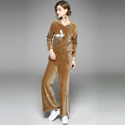 2018 New Spring Casual Suits Hooded Embroidery Sweatshirt Long Straight Loose Pants Two Piece Tracksuits Sets
2018 New Spring Casual Suits Hooded Embroidery Sweatshirt Long Straight Loose Pants Two Piece Tracksuits Sets