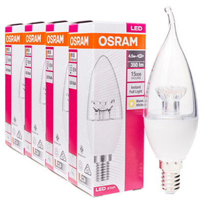 OSRAM OSRAM LED bulb pull tail bubble 45W E14 small mouth warm white yellow four only installed
OSRAM OSRAM LED bulb pull tail bubble 45W E14 small mouth warm white yellow four only installed