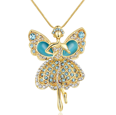 A variety of high - grade opal butterfly wing long sweater chain Long style collar with sparkle 
A variety of high - grade opal butterfly wing long sweater chain Long style collar with sparkle
