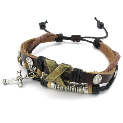 Hpolw Mens&Womens Stainless-Steel Leather Bracelet&Silver&Brown Cross Charm Rope Bracelet crystal Bangle
Hpolw Mens&Womens Stainless-Steel Leather Bracelet&Silver&Brown Cross Charm Rope Bracelet crystal Bangle