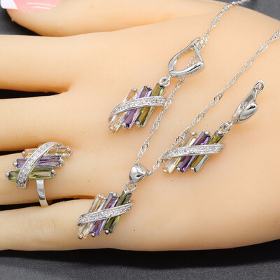 Geometry Black&White Stone Silver Plated Bridal Jewelry Sets for Women wedding Choker Dangle Earrings Ring Free Gift Box
Geometry Black&White Stone Silver Plated Bridal Jewelry Sets for Women wedding Choker Dangle Earrings Ring Free Gift Box