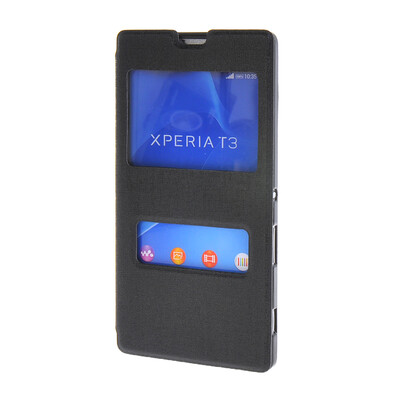 MOONCASE Side Flip Hard board Slim Leather Bracket Window Case Cover for Sony Xperia T3 Black
MOONCASE Side Flip Hard board Slim Leather Bracket Window Case Cover for Sony Xperia T3 Black