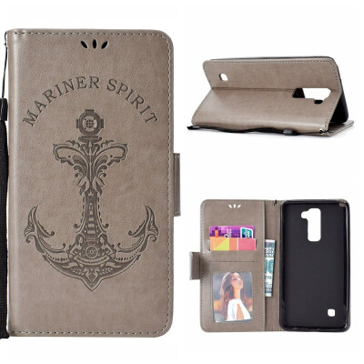 MOONCASE LG V30 embossed mermaid anchor holster - gray