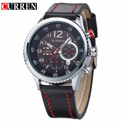 CURREN2017 New Genuine Leather Strap Gold Business Watch Quartz Luxury Sport Watch Men Brand Watch relogio masculino 8179
CURREN2017 New Genuine Leather Strap Gold Business Watch Quartz Luxury Sport Watch Men Brand Watch relogio masculino 8179