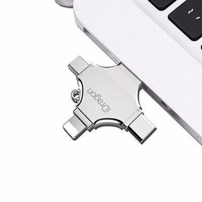iDragon 4in1 mini usb flash drive 16G 32G 64G 128GB pendrive multi function flash memory stick otg type-c micro usb for smartphone
iDragon 4in1 mini usb flash drive 16G 32G 64G 128GB pendrive multi function flash memory stick otg type-c micro usb for smartphone