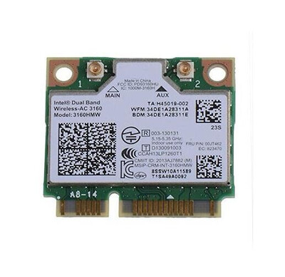 Wireless card for intel Dual Band 3160AC 3160 ac Intel 3160HMW ac 24g 5G BT40 Mini PCIe WiFi for dell asus acer sony
Wireless card for intel Dual Band 3160AC 3160 ac Intel 3160HMW ac 24g 5G BT40 Mini PCIe WiFi for dell asus acer sony